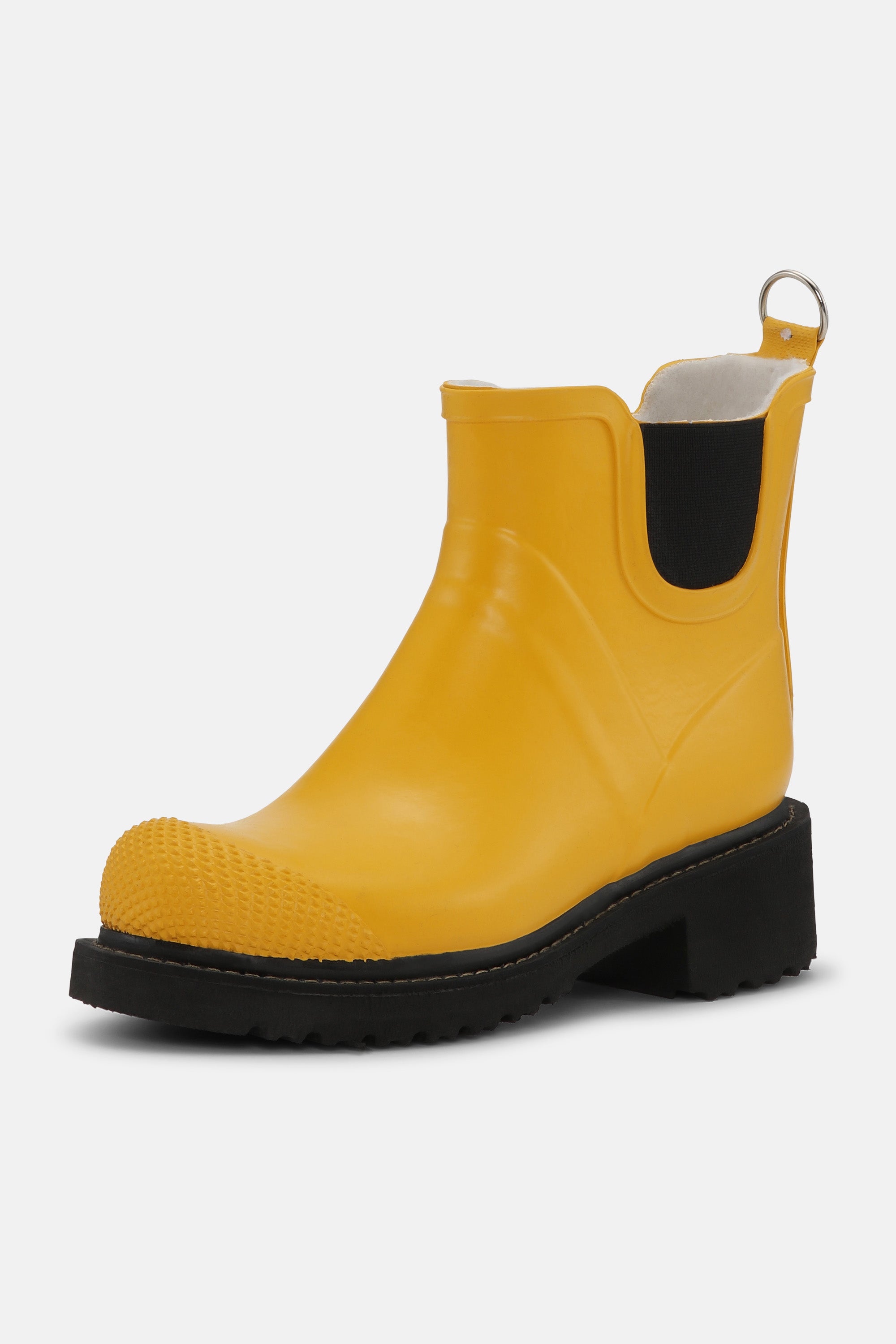 Ilse Jacobsen Hornbæk Footwear Short Rubber Boots With High Heel Rain boots 808 Cyber Yellow